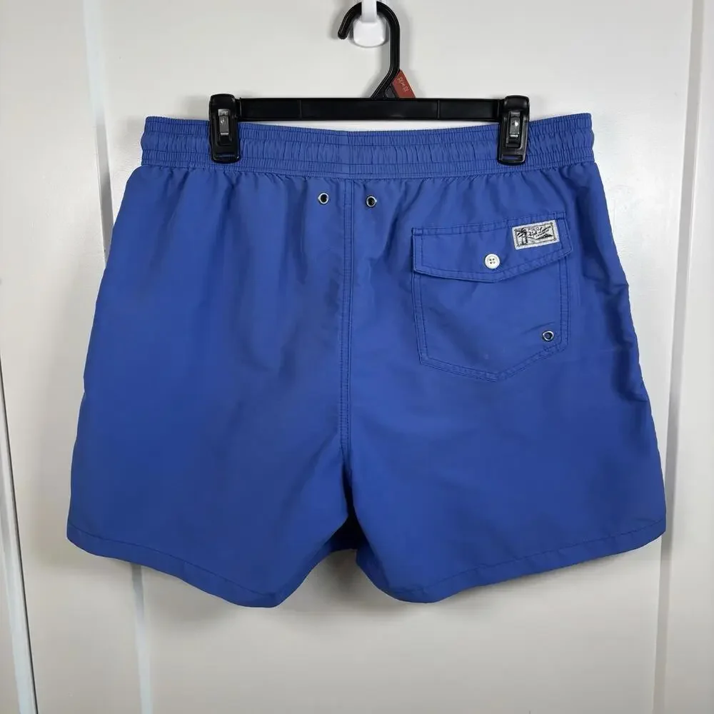 Polo Sport Ralph Lauren Mesh Lined Drawstring Swim Trunks Shorts Cobalt Blue XL